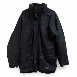 Abercrombie & Fitch 2-in-1 hooded Jacket Removable Fleece Liner Black Men’s XXL